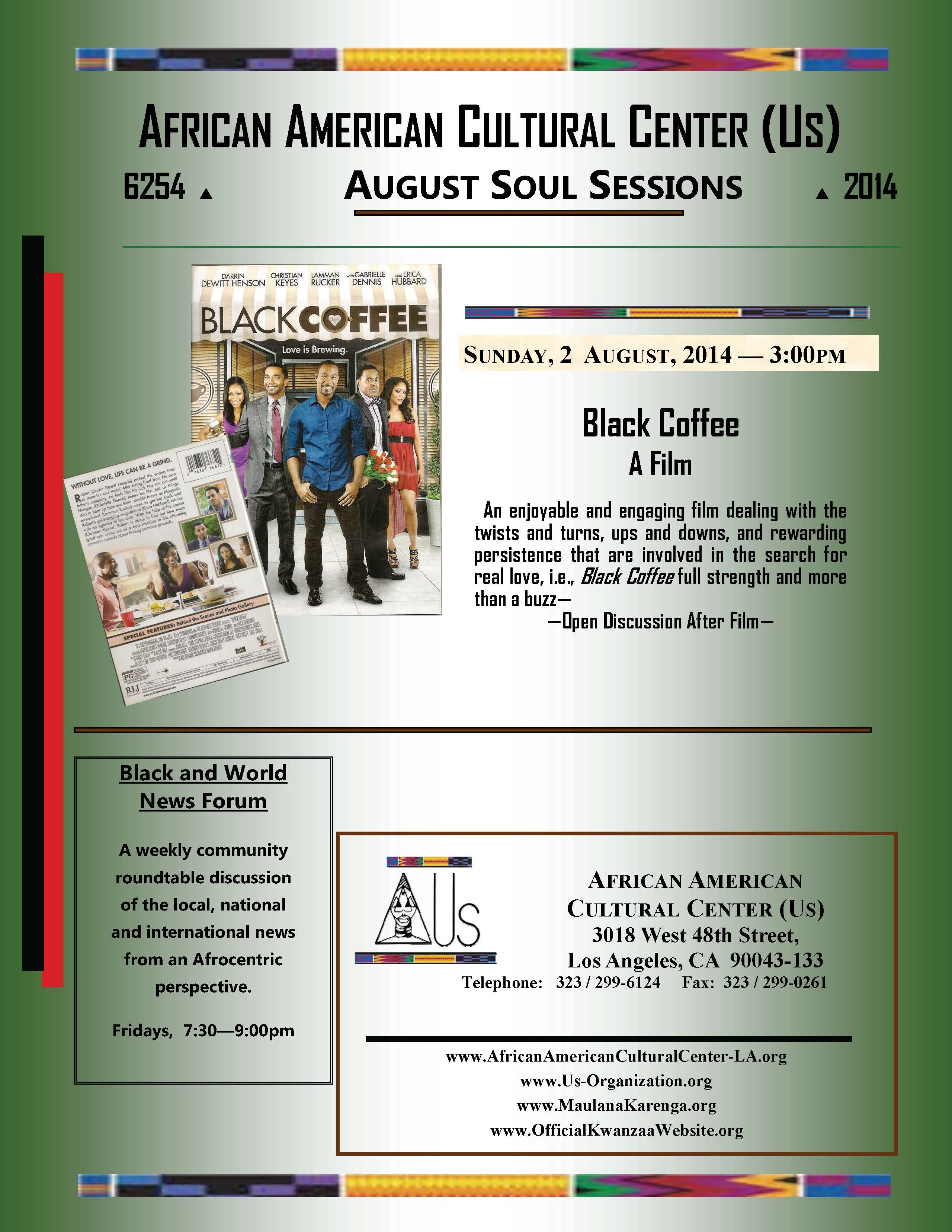 Soul Session--August 2 2014 Film Black Coffee