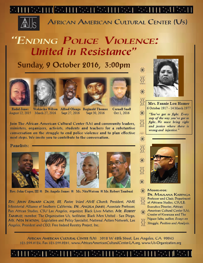 Soul Session--Ending Police Violence-United in Resisance 10-09-16