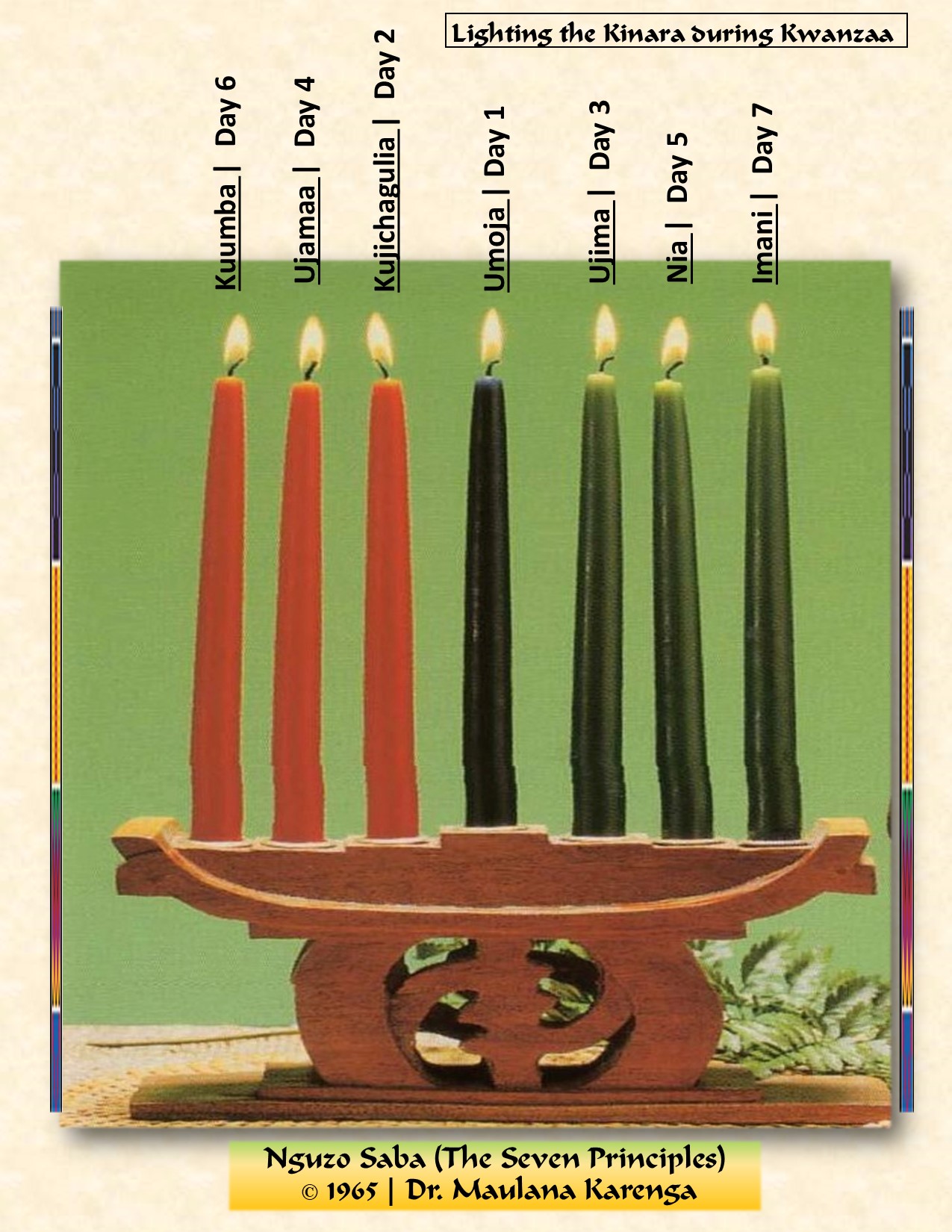 Lighting the Kinara during Kwanzaa African American Cultural Center